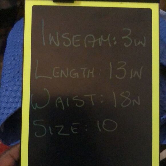 Elle scalloped hem blue shorts size 10 - Picture 10 of 12